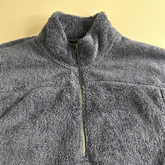 LL Bean Winterloft Fleece 1/4 Zip Sweatshirt Men Size XL Reg Pullover Navy Blue - Picture 4 of 8